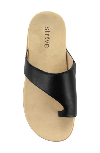Strive Capri Iii Toe Loop Sandal In Black