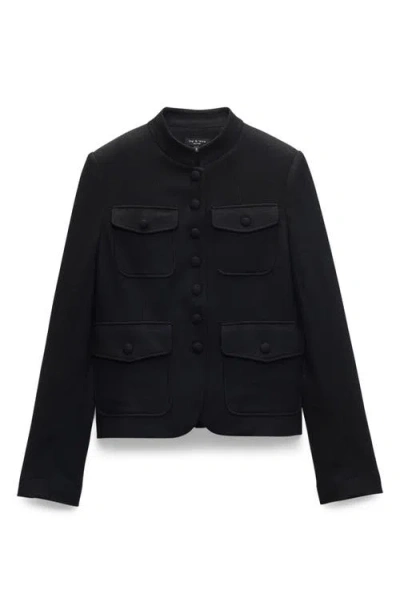 Rag & Bone Mercer Japanese Wool Blazer In Black