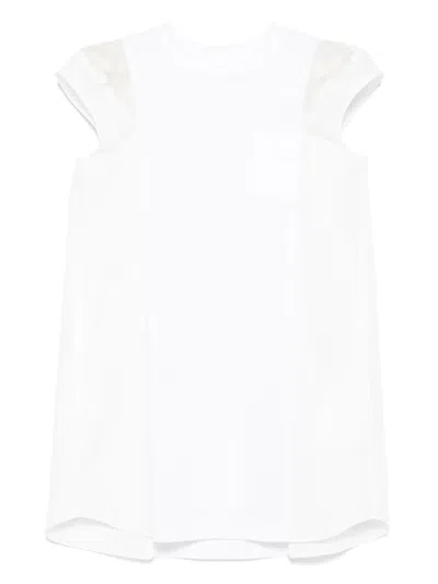 Sacai Popeline X Cotton Jersey Dress In Gray