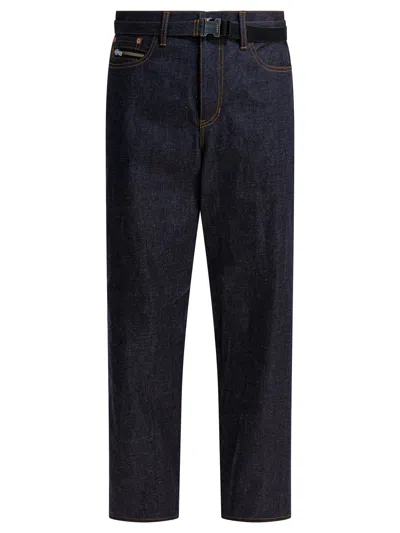 Sacai Casual Denim Trousers Five Pockets In Blue