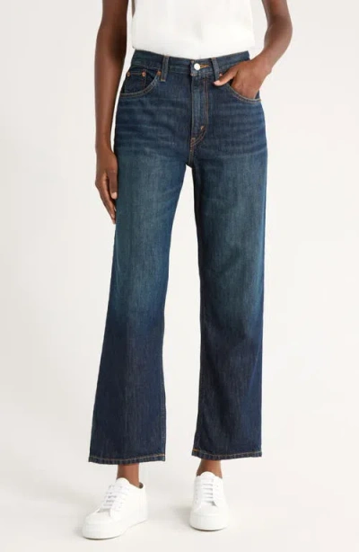 Re/done The Ollie High Rise Jeans In Barely Worn Flow In Blue