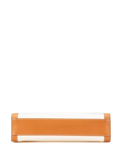 Pre-owned Celine 2020 Small Canvas Vertical Cabas Satchel In Brown