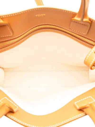 Pre-owned Celine 2020 Small Canvas Vertical Cabas Satchel In Brown