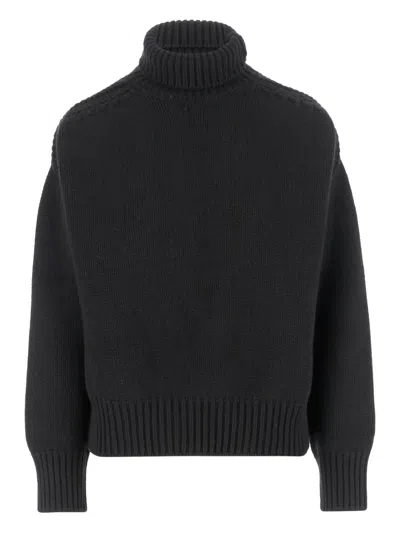 Sa Su Phi Turtleneck Open-back Sweater In Black