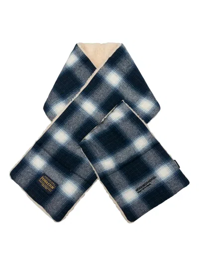 Neighborhood X Pendleton .wo Check Boa Muffler In Blue