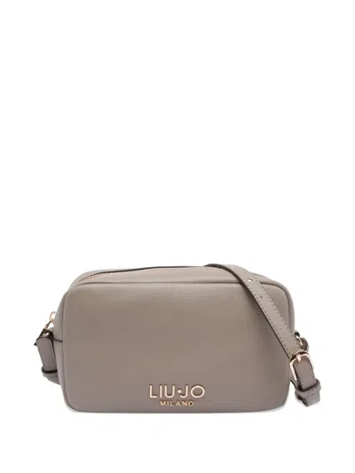 Liu •jo Logo-plaque Shoulder Bag In Brown