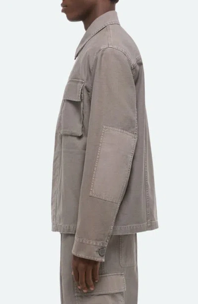 Helmut Lang Garment Dyed Utility Jacket In Gray