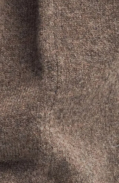 Barbour Patch Wool Quarter Zip Pullover In Brown