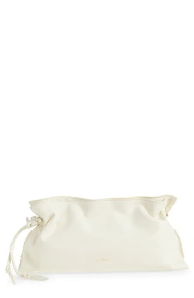Sam Edelman Poppy Oversize Stud Leather Clutch In White