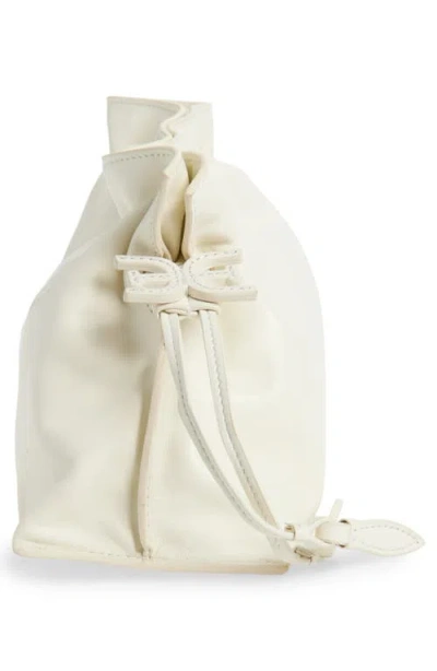 Sam Edelman Poppy Oversize Stud Leather Clutch In White