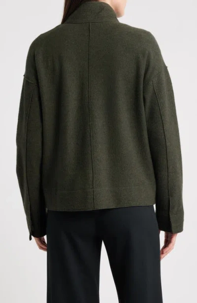 Eileen Fisher Boiled Wool Jacket In Green