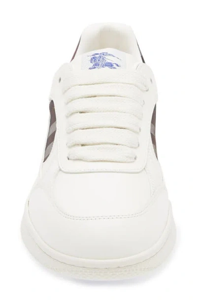 Burberry Leather And Check Sneaker Terrace In White