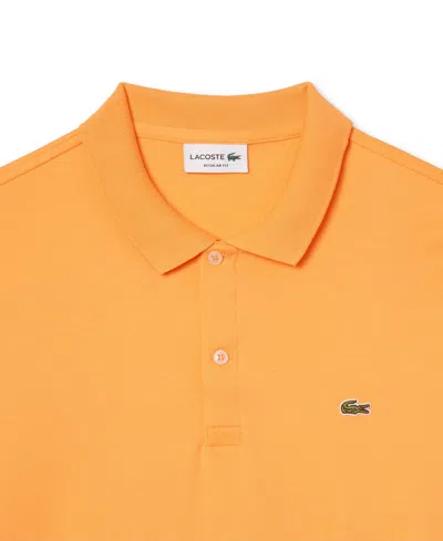 Lacoste Men's Regular Fit Pima Cotton Polo - 3xl - 8 In Orange