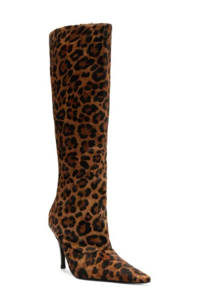 Schutz Rudy Pointed Toe Boot In Animal Print