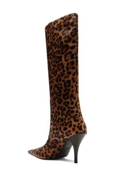Schutz Rudy Pointed Toe Boot In Animal Print