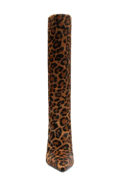 Schutz Rudy Pointed Toe Boot In Animal Print