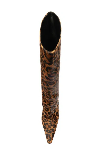 Schutz Rudy Pointed Toe Boot In Animal Print