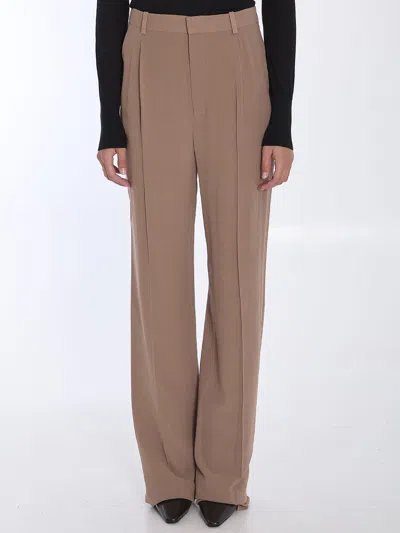 Saint Laurent Pp21 Vrsion 1 Pli Georgette Cr In Brown