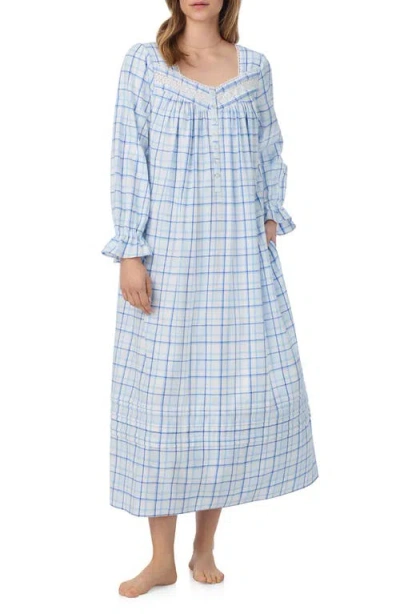 Eileen West Women's Long Sleeve Ballet Nightgown In Blue