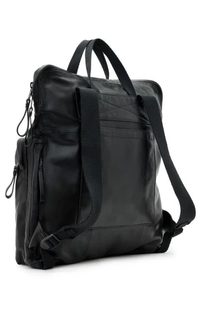 Allsaints Haven Force Leather Backpack In Black