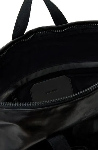 Allsaints Haven Force Leather Backpack In Black
