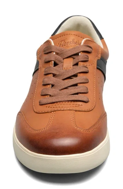 Florsheim Pace T-toe Low Top Leather Sneaker In Brown