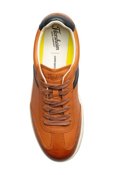 Florsheim Pace T-toe Low Top Leather Sneaker In Brown