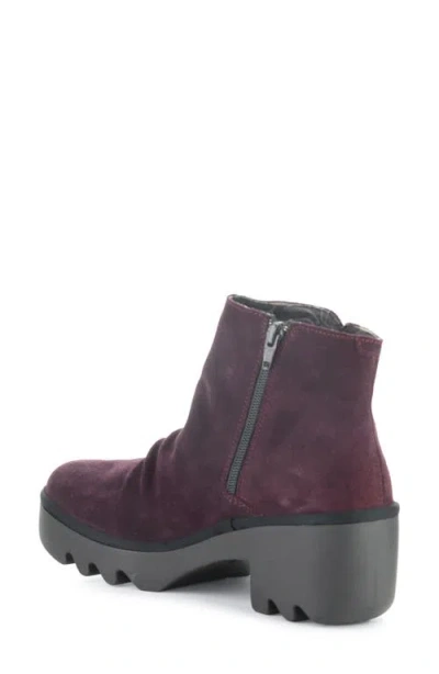 Fly London Tulp Lug Sole Platform Bootie In Purple