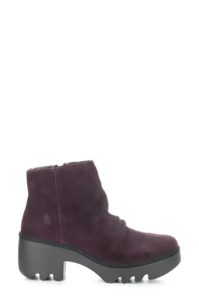 Fly London Tulp Lug Sole Platform Bootie In Purple