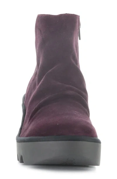 Fly London Tulp Lug Sole Platform Bootie In Purple