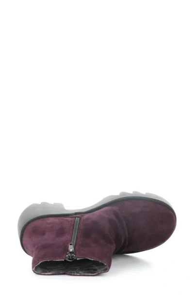Fly London Tulp Lug Sole Platform Bootie In Purple
