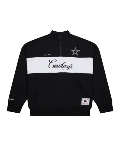 Mitchell & Ness Mitchell Ness Women's Black Dallas Cowboys Quarter-zip Jacket In Black