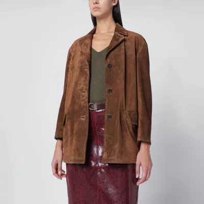 Salvatore Santoro Tobacco-colored Suede Jacket In Brown