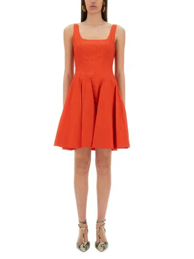 Staud Mini Wells Dress In Red