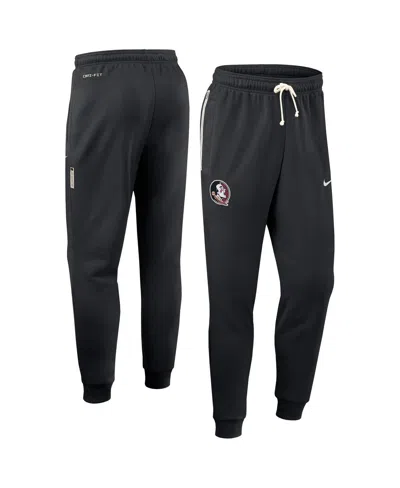 Nike Men's Black Florida State Seminoles 2025 Sideline Performance Taper Pants In Black