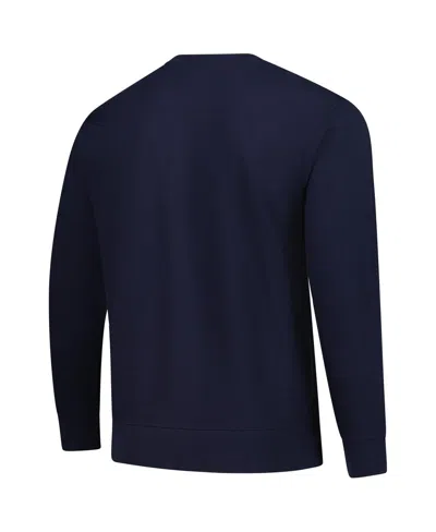 Mitchell & Ness Men's Navy Michigan Wolverines Elite Script Pullover Sweatshirt In Blue