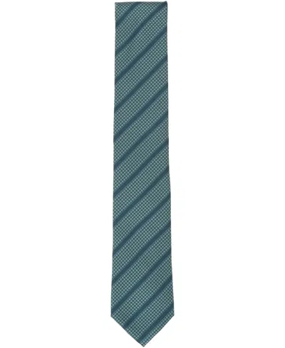Alfani Men's Ember Stripe Pattern Tie, Macy's Exclusive In Blue