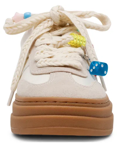 Steve Madden Women's Dodge-c Charm Embellished Platform Lace-up Sneakers In Brown