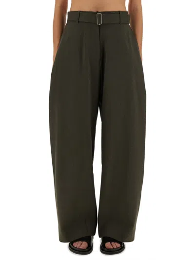 Studio Nicholson Wide Leg Trousers With Pockets And Loops In White