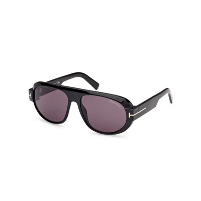 Tom Ford Nero Lucido Acetate Sunglasses In Black