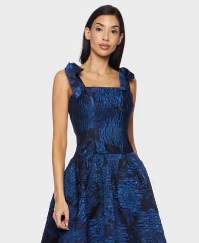 Alex & Sophia Juniors Square Neck Midi Dress In Multi