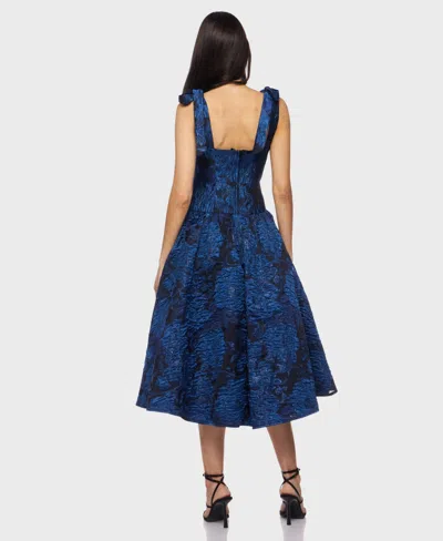 Alex & Sophia Juniors Square Neck Midi Dress In Multi