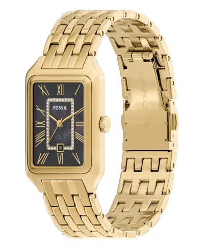 Fossil Women's Raquel Black Dial Watch In Gold