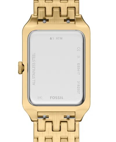 Fossil Women's Raquel Black Dial Watch In Gold