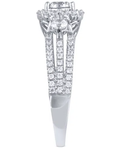 Macy's Diamond Engagement Ring (1 Ct. T.w.) In 14k White Gold In Metallic