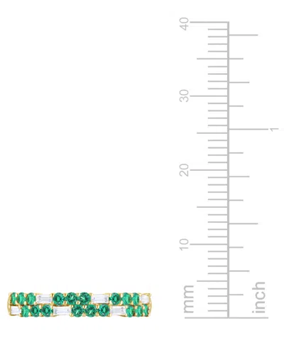 Macy's Created Sapphire, Created White Sapphire & Multi-gemstone Ring In Sterling Silver In Gold