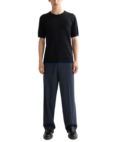 Scotch & Soda Men's Relaxed Fit Short Sleeve Textured T-shirt In Black