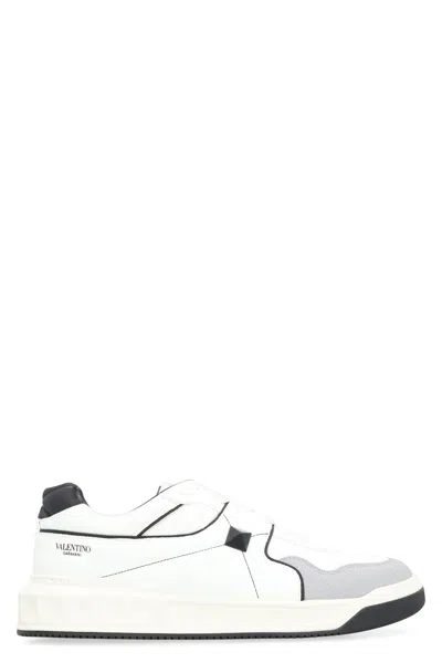 Valentino Low-top One Stud Sneakers In White