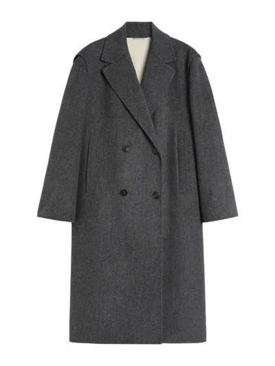 Weekend Max Mara Double-breasted Wool Coat In Gray