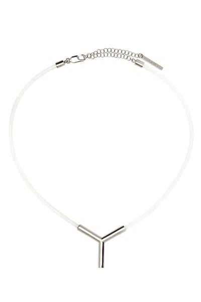 Y/project Y Project Women Transparent Pvc Y Necklace In Black